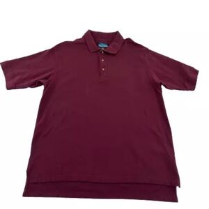 NWT‎ Tri-Mountain Shirt Mens X Large Cranberry Long Sleeve Polo Golf